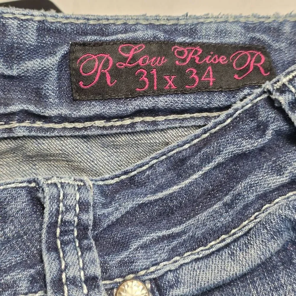 Rock Revival Low Rise Bootcut Jeans Womens 31x34 - Picture 9 of 10
